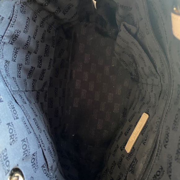 Michael Kors Grab Bag Convertible Tote Bag MK Signature MIRROR METALLIC Black - Picture 9 of 10